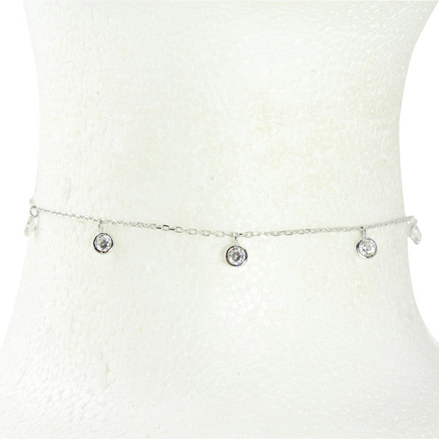 Hanging diamonds, choker necklace