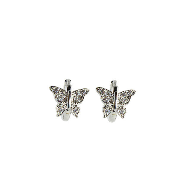 BUTTERFLY HUGGIE EARRINGS