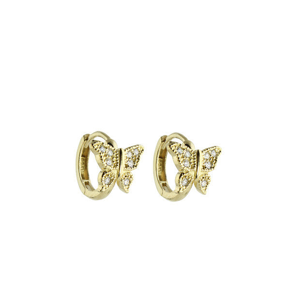 BUTTERFLY HUGGIE EARRINGS