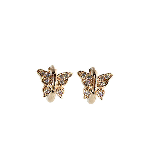 BUTTERFLY HUGGIE EARRINGS