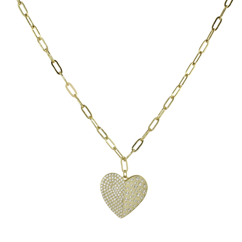 heart paperclip necklace