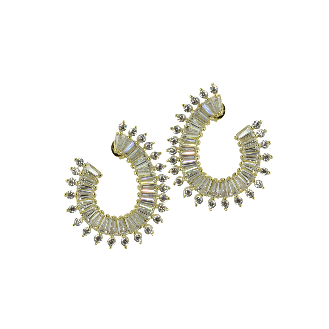 Fancy open hoop earrings 