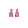 Pink drop earrings