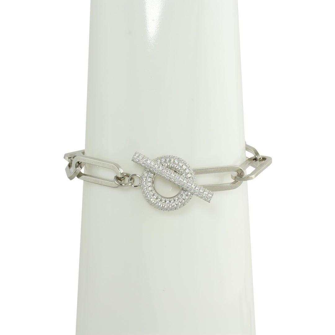 Silver toggle link bracket