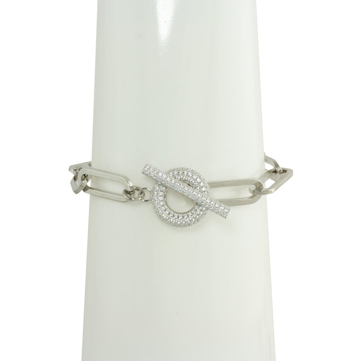 Silver toggle link bracket