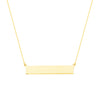 small gold. bar necklace