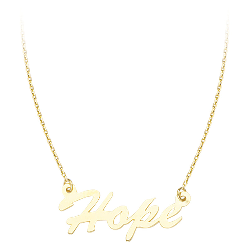 gold hope necklace