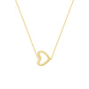 gold sideways heart necklace