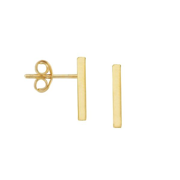 GOLD BAR STUDS - adammarcjewels