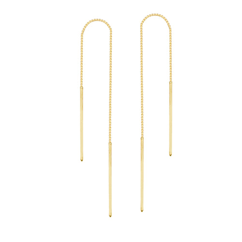 bar threader earrings