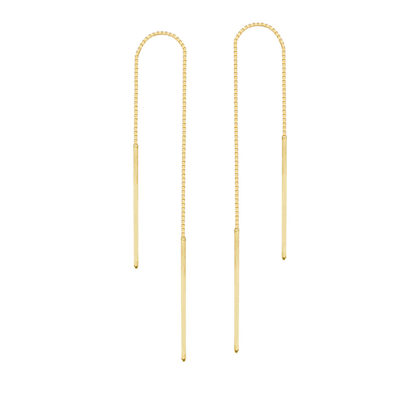 bar threader earrings