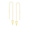 14K PYRAMID THREADER EARRINGS