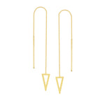 14K PYRAMID THREADER EARRINGS