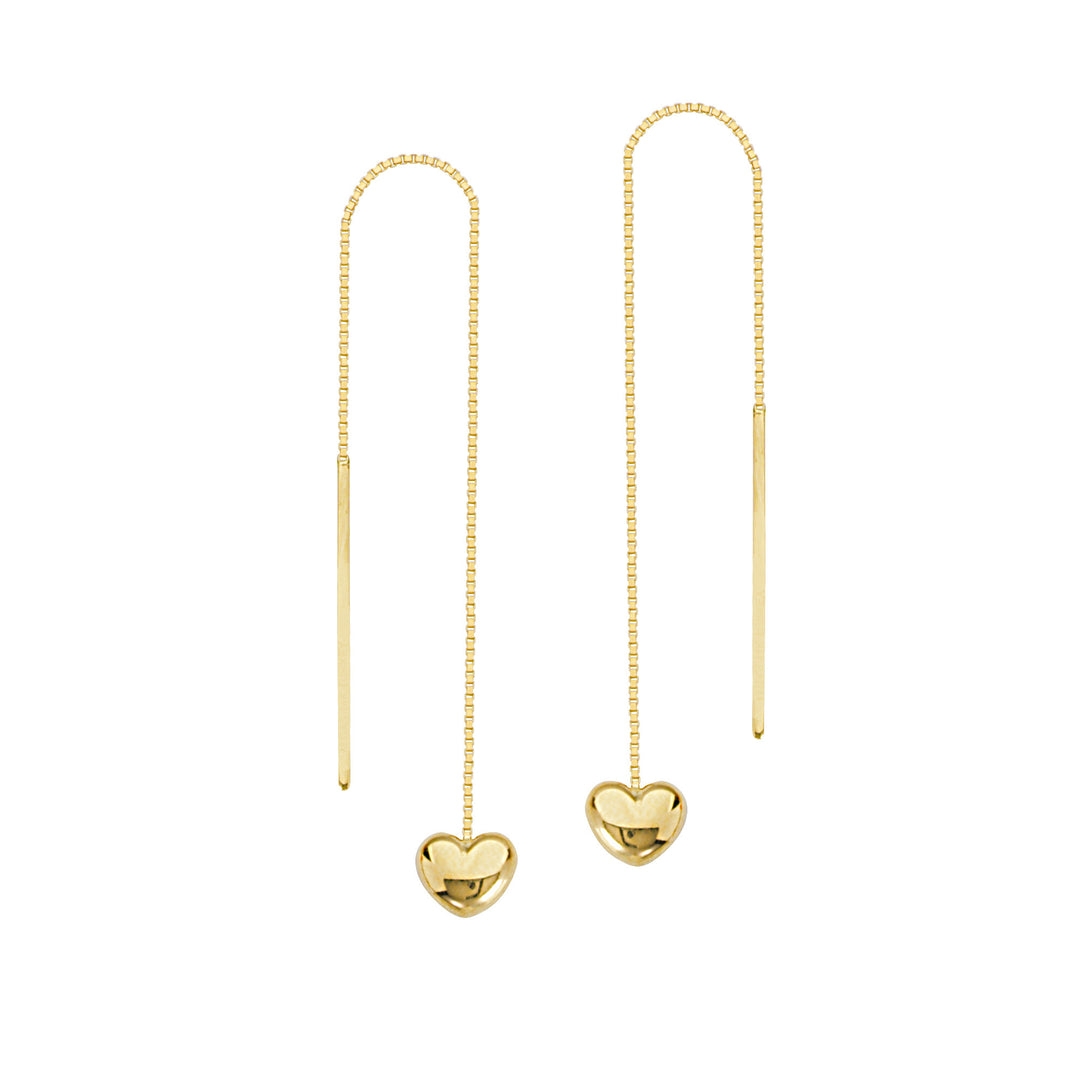 heart threader earrings 