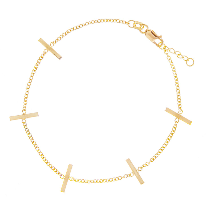 14K STAPLE STATION BRACELET