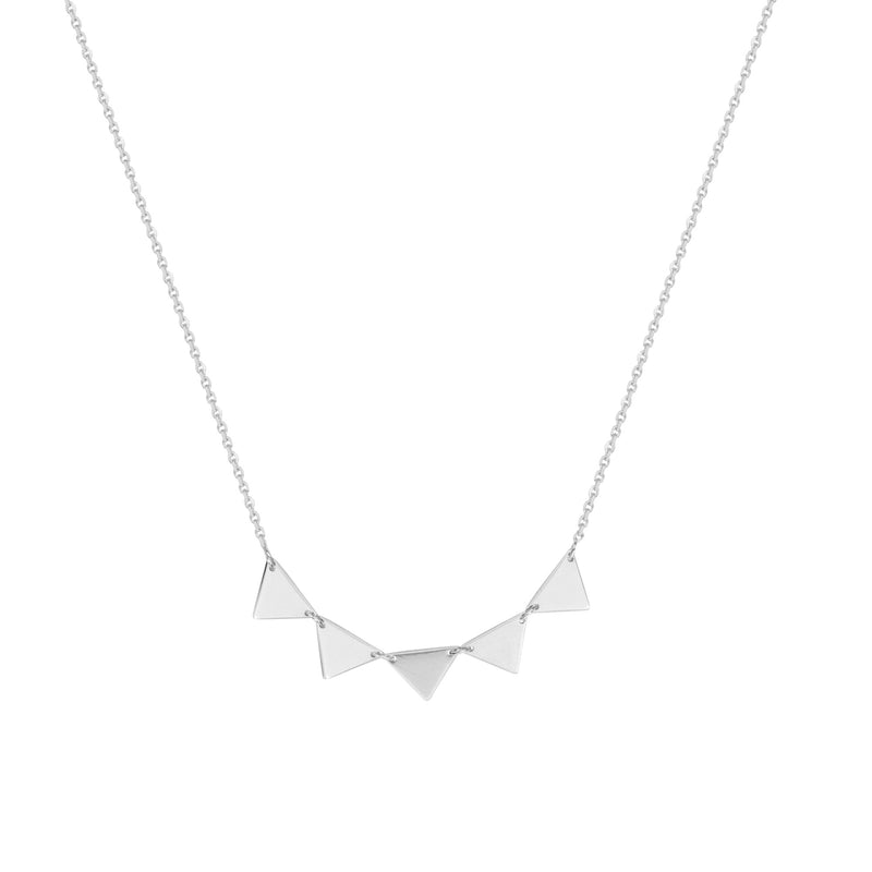 14K STACKED MINI TRIANGLES NECKLACE