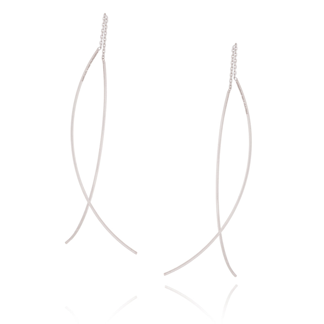 CURVED BAR THREADER 14K - adammarcjewels