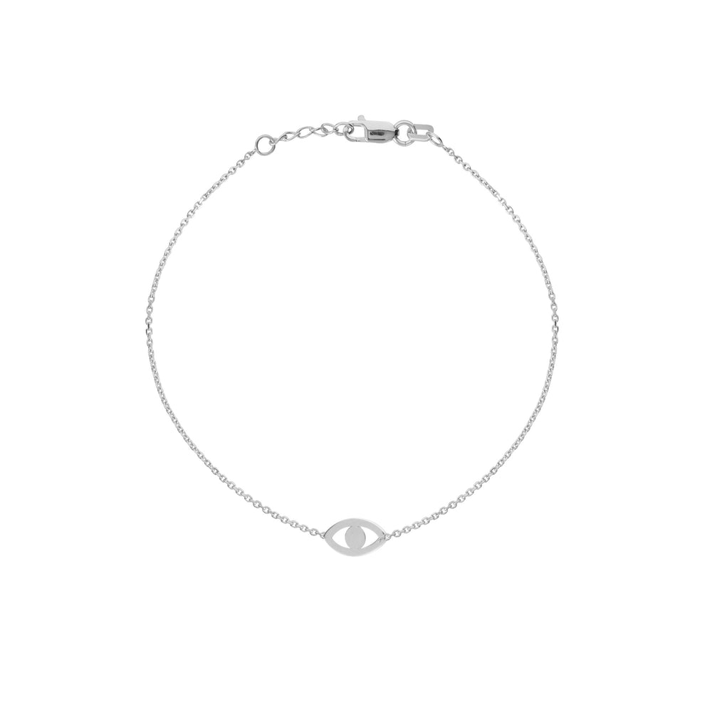 rose gold mini evil eye bracelet