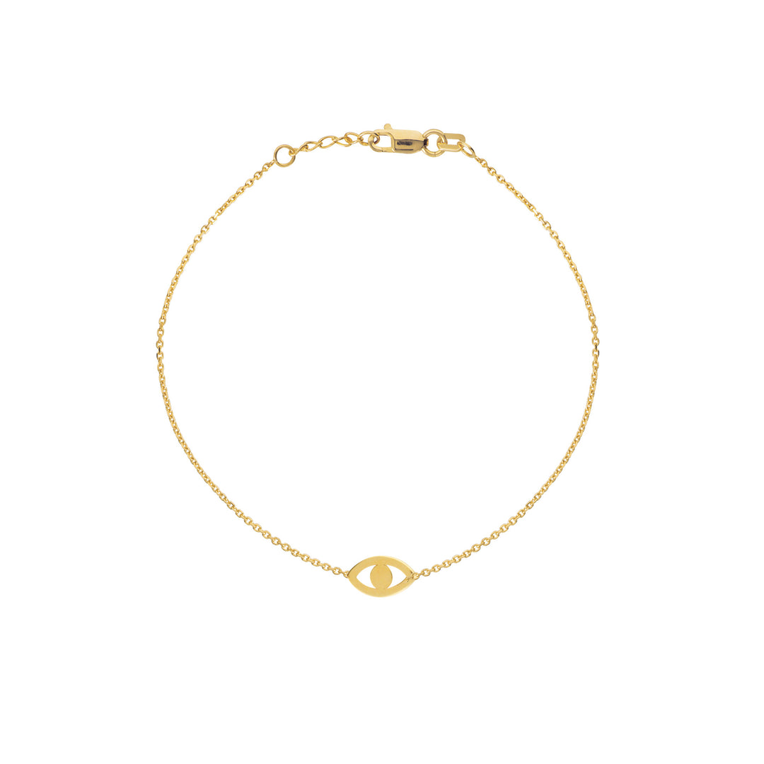 gold mini evil eye bracelet