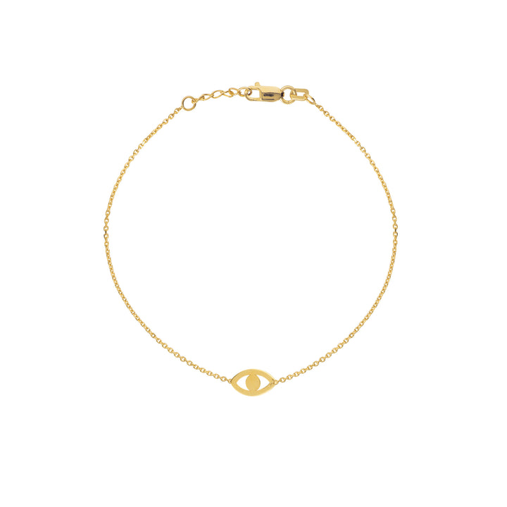 gold mini evil eye bracelet