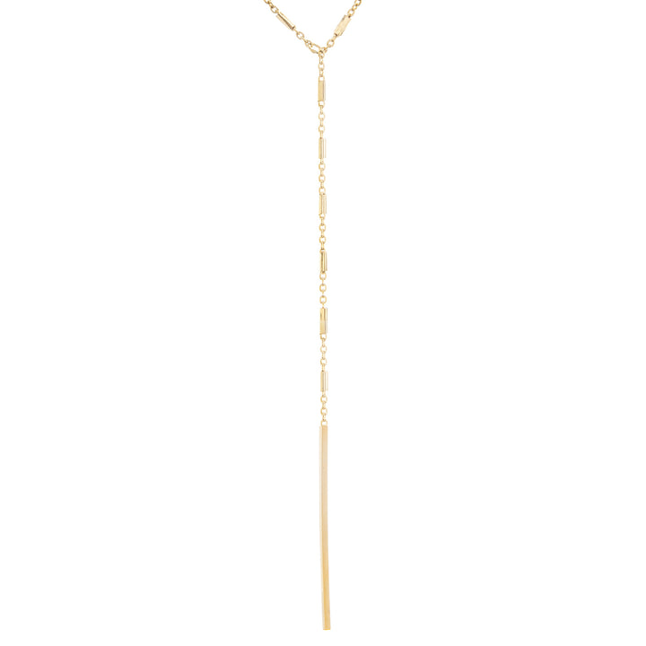 14K MINI BARS LARIAT NECKLACE