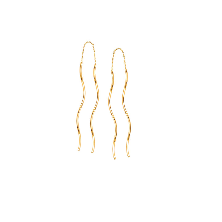 wavy threader earring