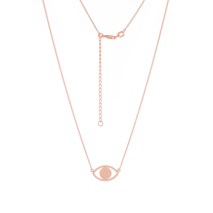 rose gold evil eye necklace
