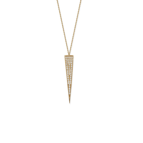 rose g-d pave spike necklace