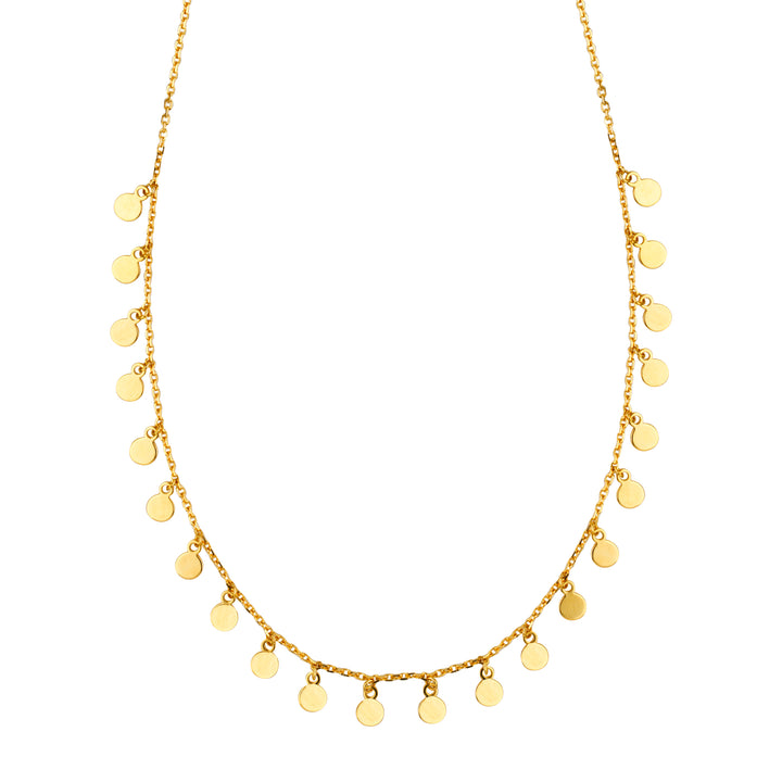 HANGING DISCS NECKLACE 14k - adammarcjewels