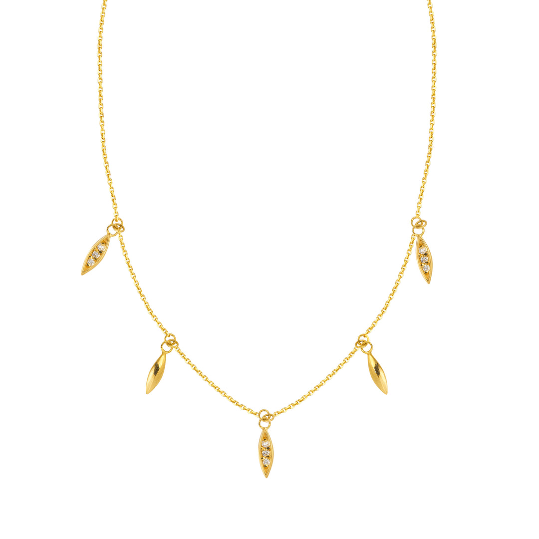 DIAMOND MARQUIS NECKLACE 14k - adammarcjewels