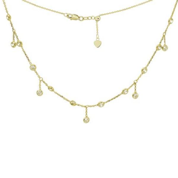 14K STATION CZ CHOKER - adammarcjewels