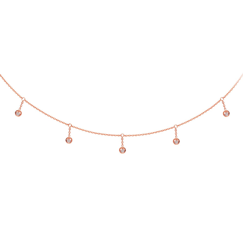 HANGING DIAMONDS CHOKER 14K - adammarcjewels
