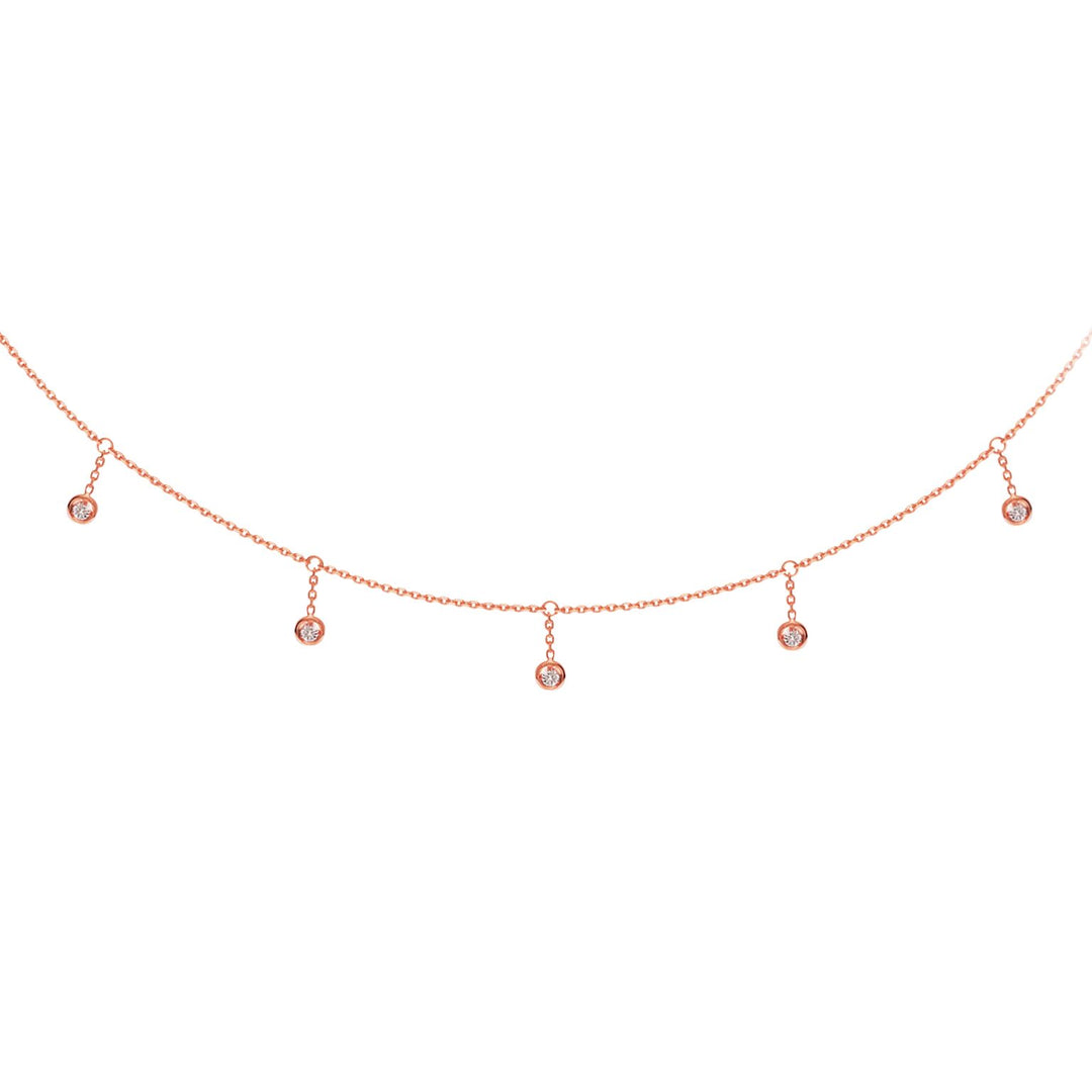 HANGING DIAMONDS CHOKER 14K - adammarcjewels