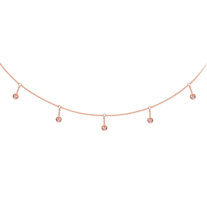 HANGING DIAMONDS CHOKER 14K - adammarcjewels