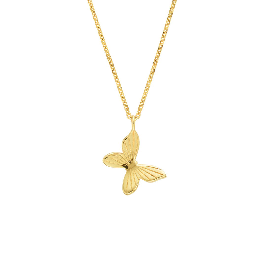 14k gold butterfly necklace