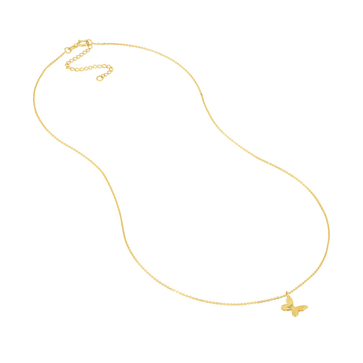 14k butterfly necklace