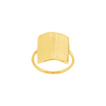14K CURVED RECTANGLE RING