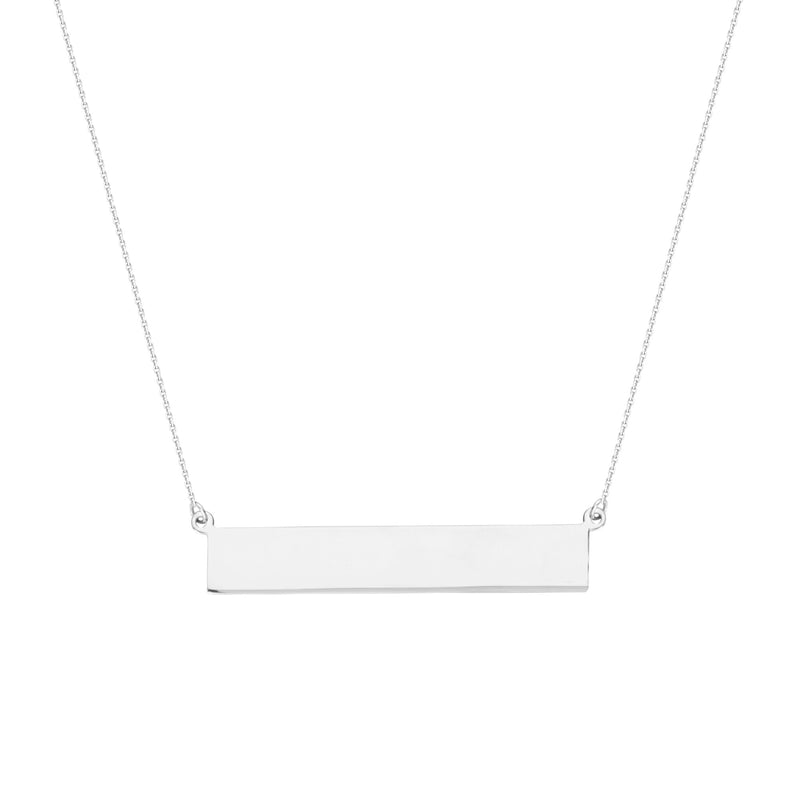 white gold bar necklace