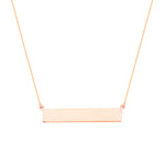rose gold bar necklace