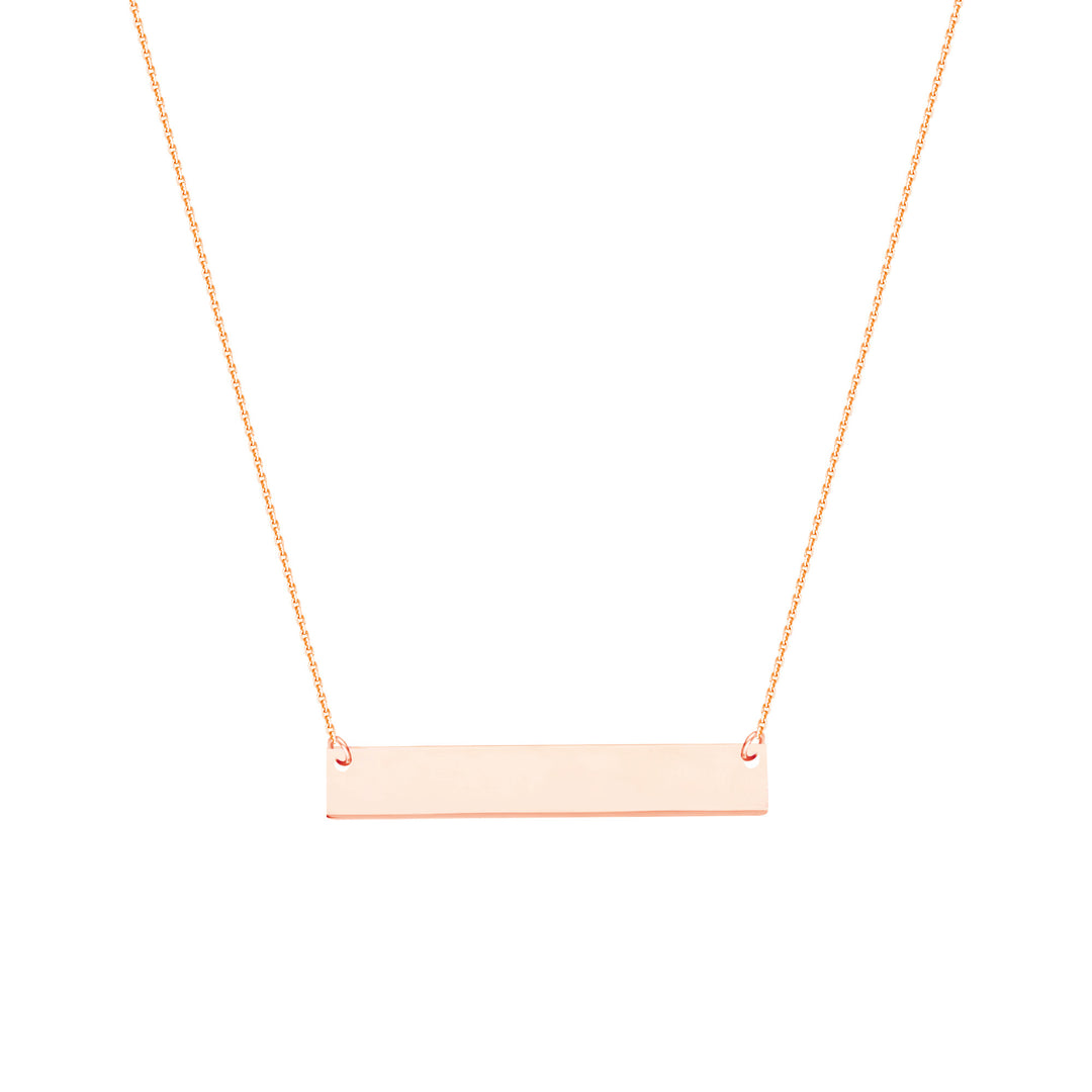 14K GOLD MINI BAR NECKLACE - adammarcjewels