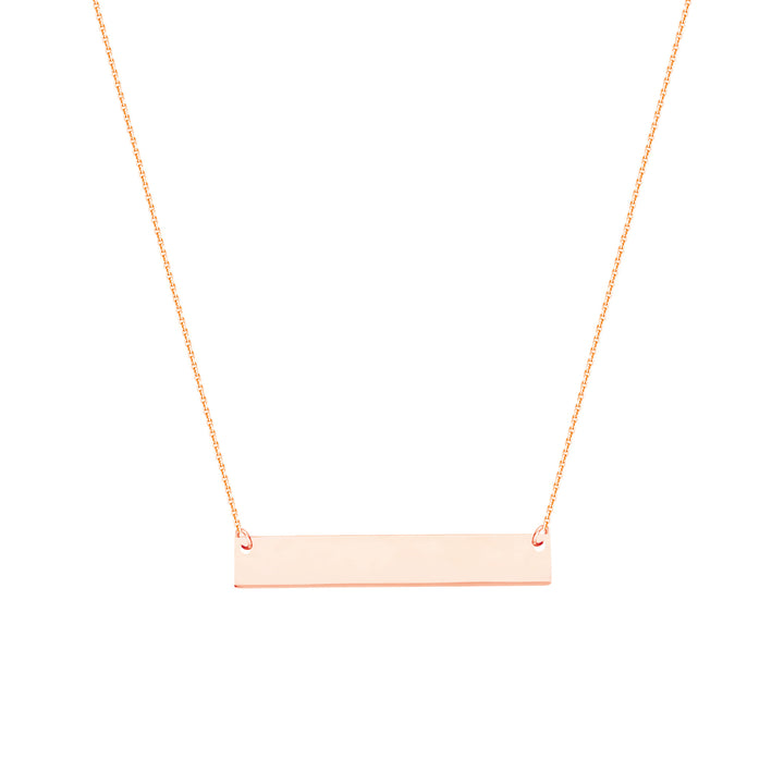 14K GOLD MINI BAR NECKLACE - adammarcjewels