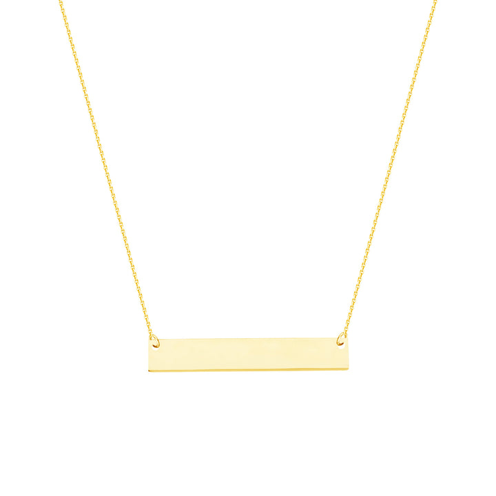 14K GOLD MINI BAR NECKLACE - adammarcjewels