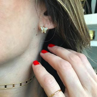 BUTTERFLY HUGGIE EARRINGS