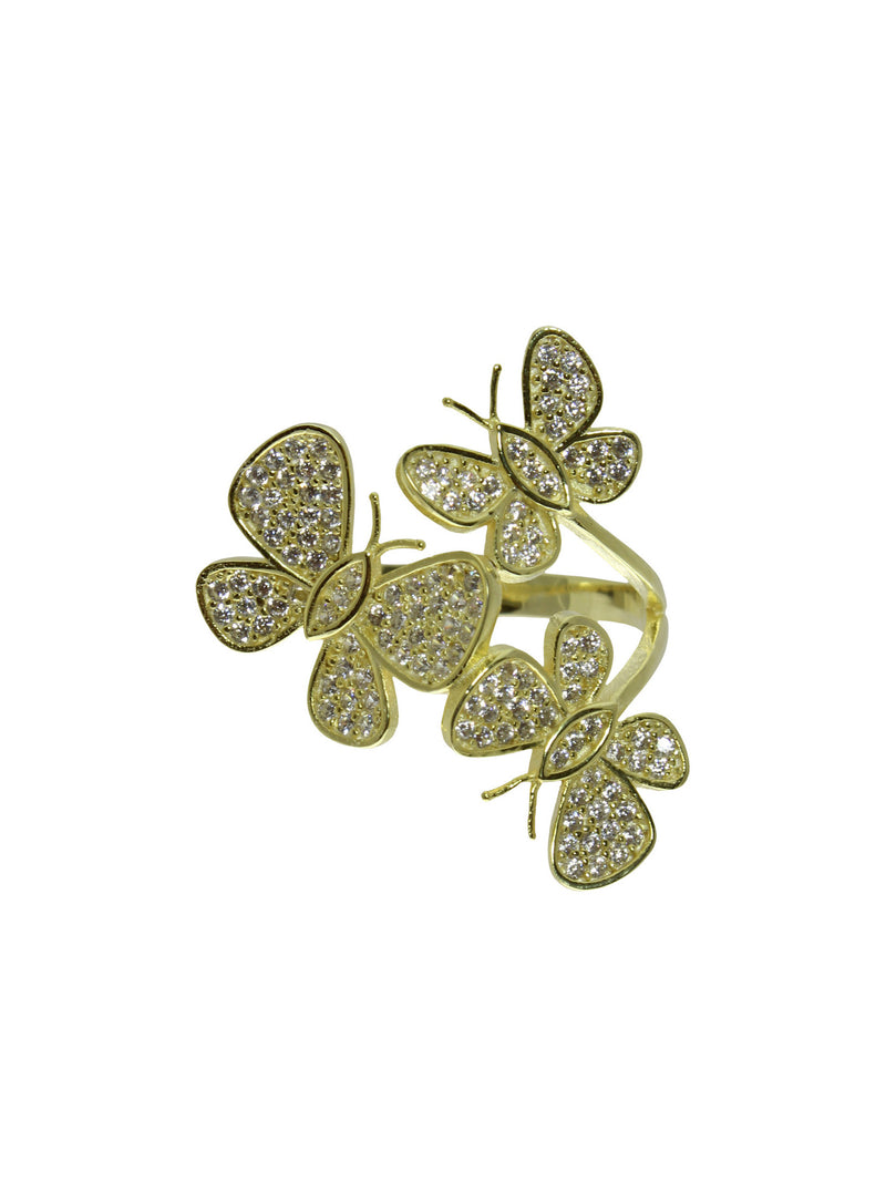 BUTTERFLY TRIO RING