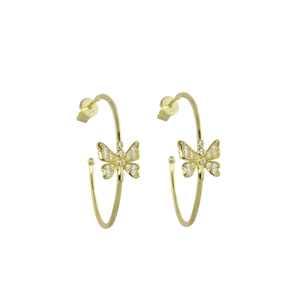 BUTTERFLY HOOP EARRINGS