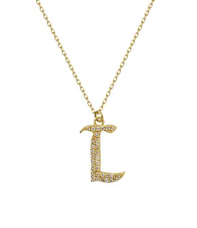 Buy Maison Irem Women's Gothic Initial Necklace, A, Black, Gold, One Size  at Amazon.in