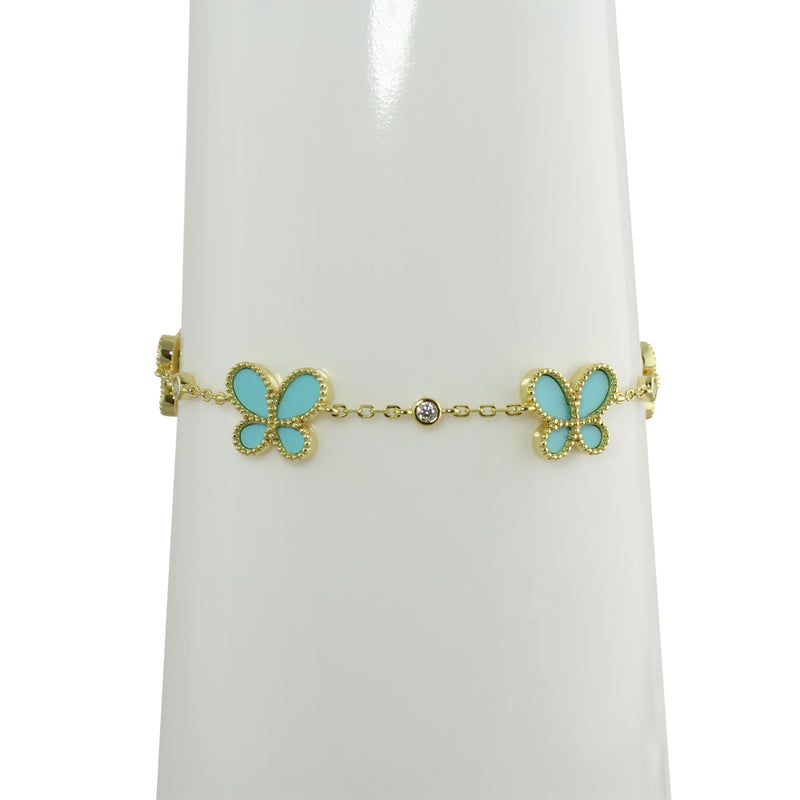 ENAMEL BUTTERFLY STATION BRACELET