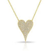 gold pave heart necklace
