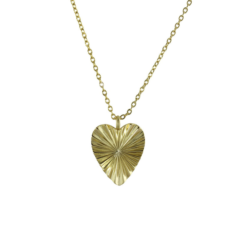 MINI FLUTED HEART NECKLACE