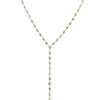 Gold cz Y necklace 